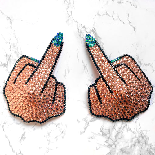 Middle Finger Nipple Pasties or Tassels