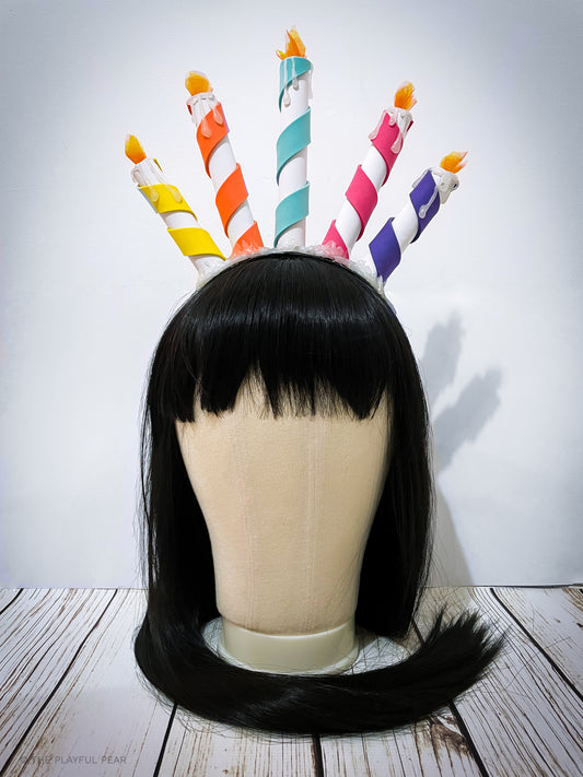 Birthday Cake Candle Headpiece, handmade by The Playful Pear — view 2