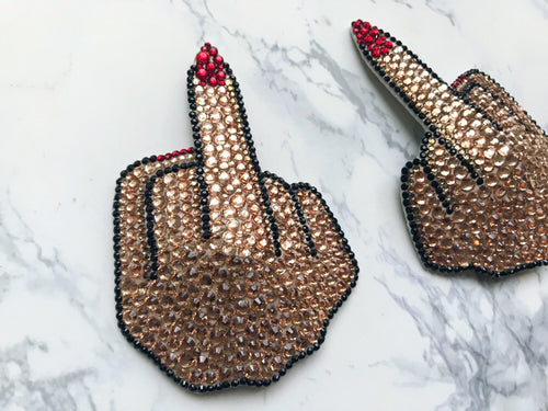 Middle Finger Nipple Pasties or Tassels