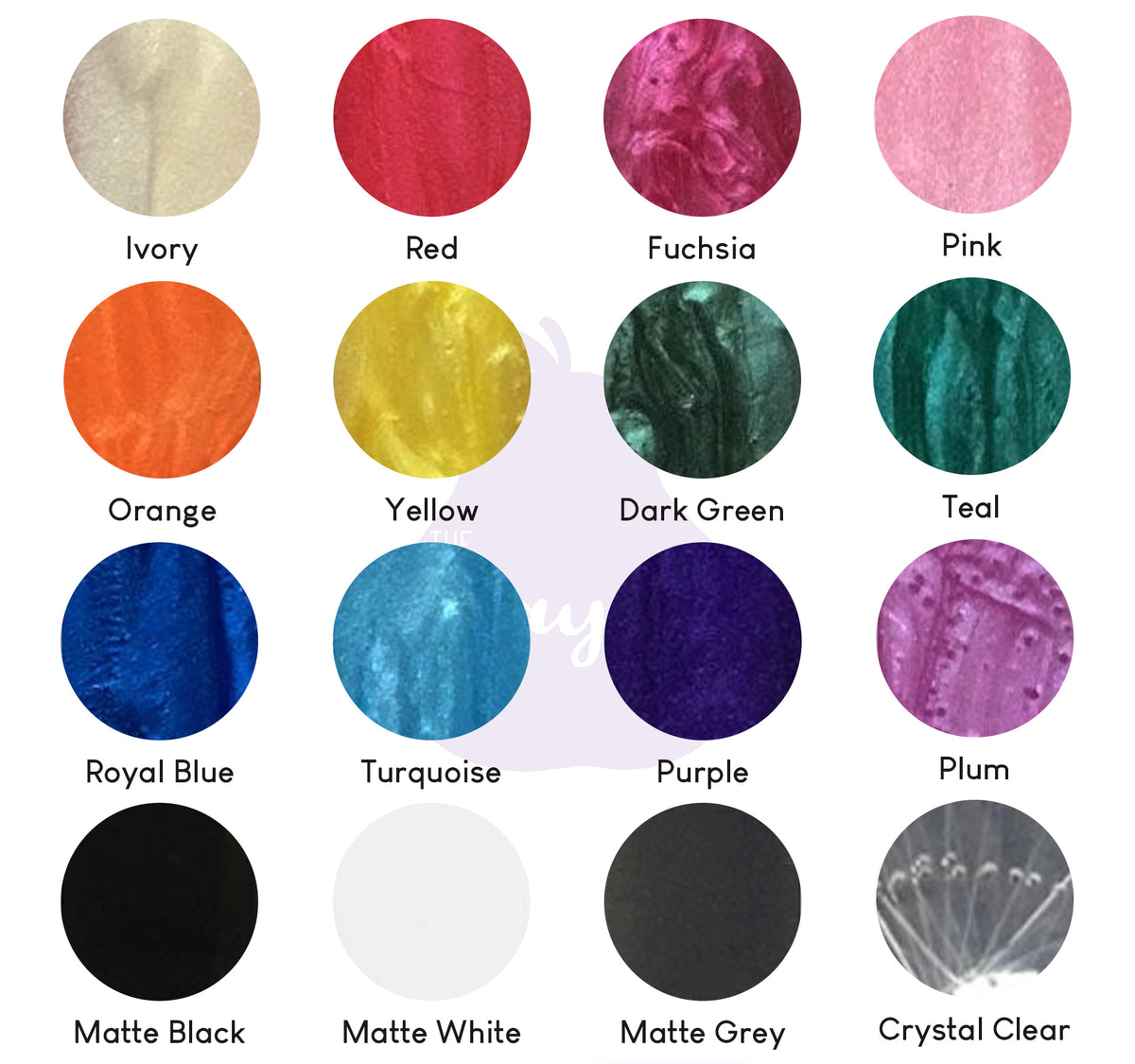 Fan stave colour options available for Deluxe XL Ostrich Feather Fans