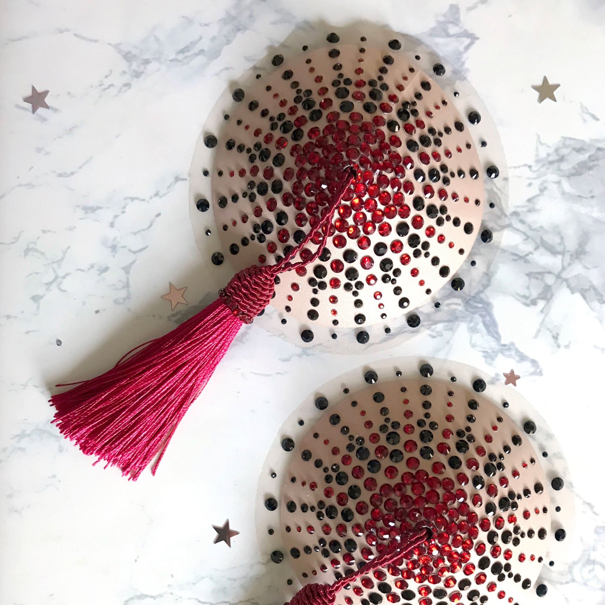Two Tone Illusion Nipple Tassels