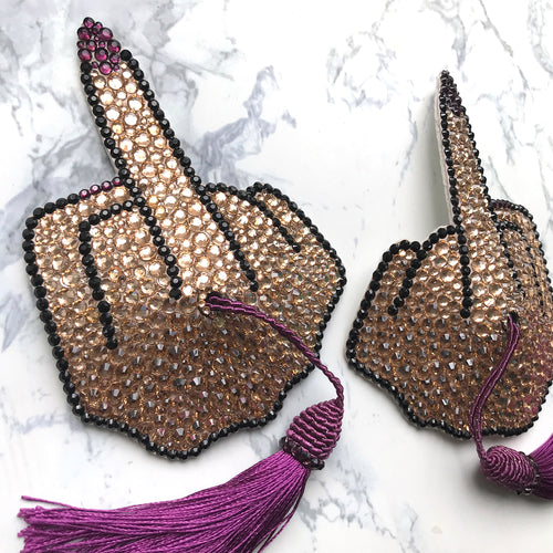 Middle Finger Nipple Pasties or Tassels