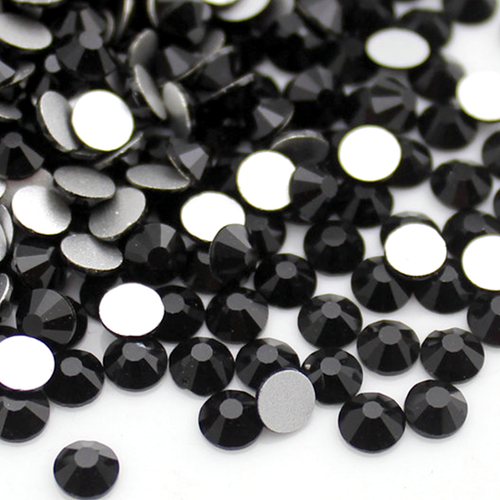 Black KRAFTY KOKONUT® Grade-A Flat-Back Glass Rhinestones Size: ss6 - ss20