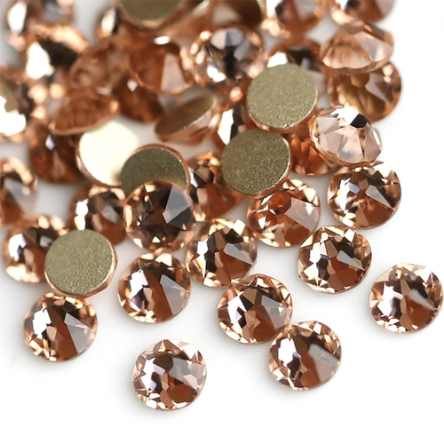 Peach KRAFTY KOKONUT® Grade-A Flat-Back Glass Rhinestones Size: ss6 - ss20