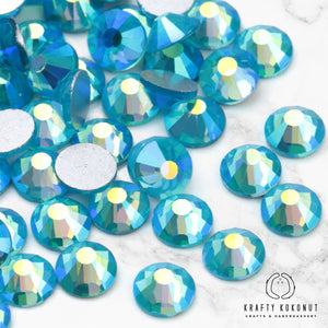 Krafty Kokonut® Aquamarine A/B Grade-A Glass Rhinestones