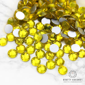 Krafty Kokonut® Citrine Grade-A Glass Rhinestones