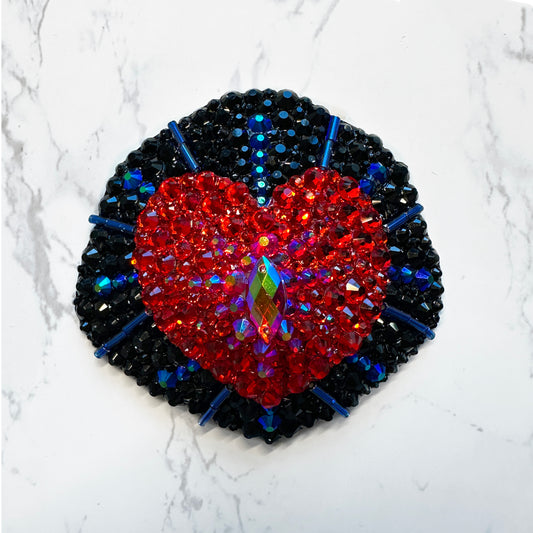 Dark Cupid Nipple Pasties & Tassels, handmade by The Playful Pear — view 2