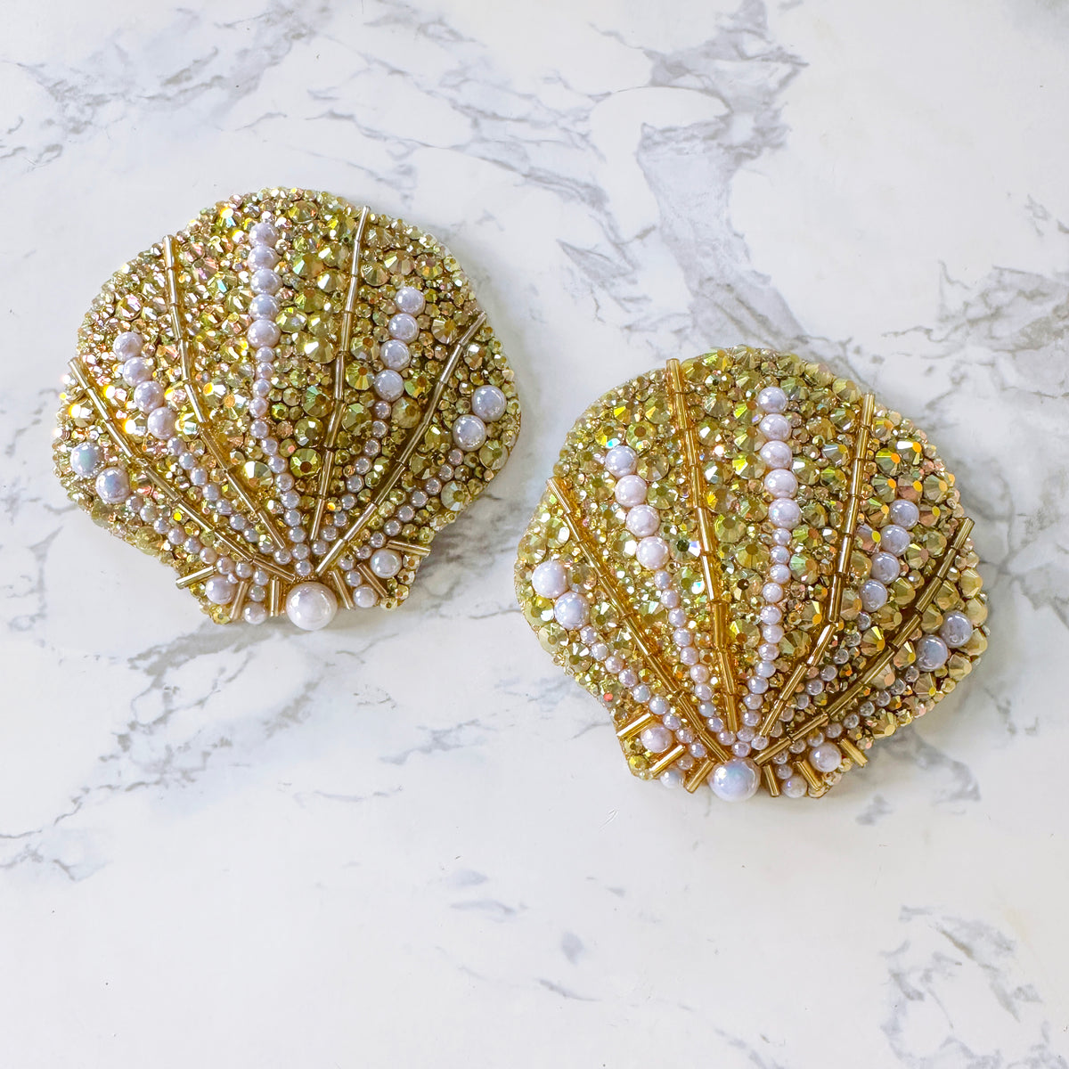 Golden Shore Seashell Pasties or Tassels, handmade by The Playful Pear