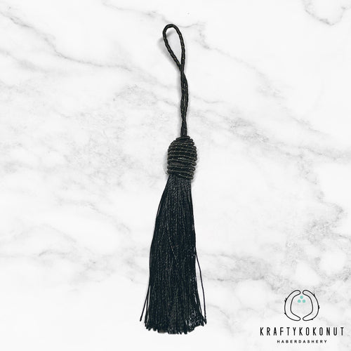 Black Tassels - 2pcs