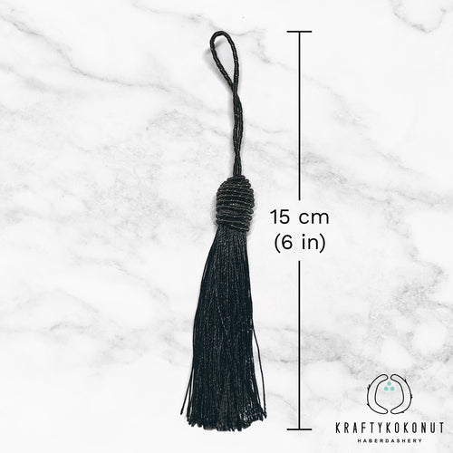 Black Tassels - 2pcs