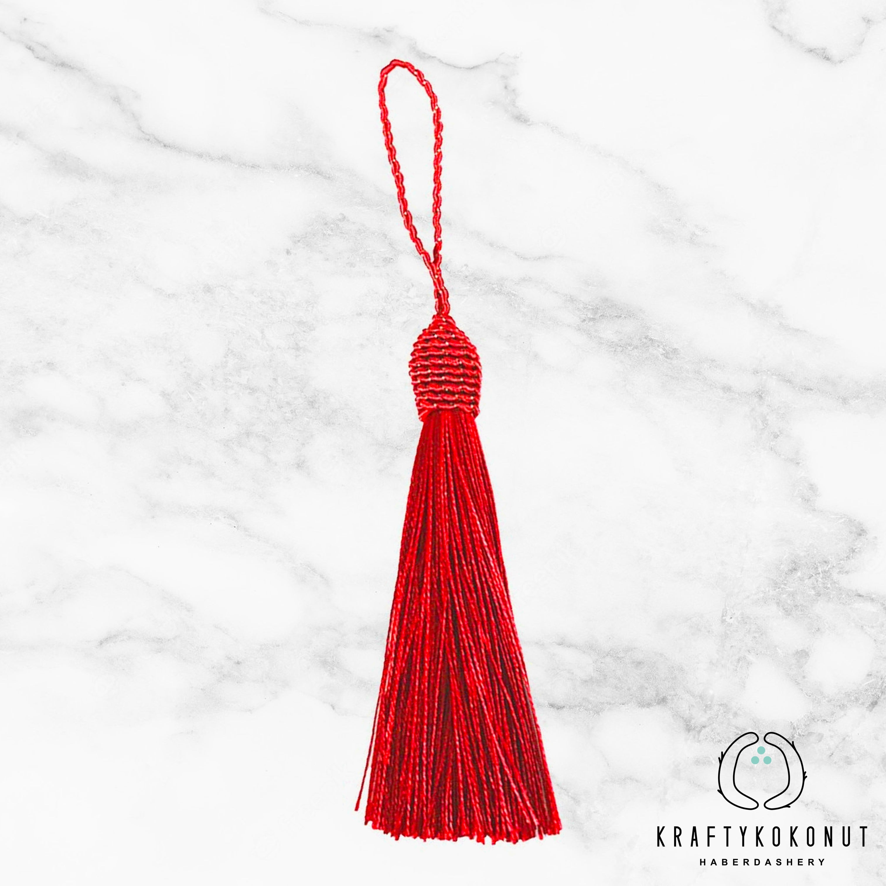Bright Red Tassels - 2pcs