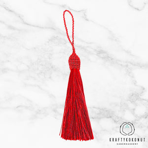 Bright Red Tassels - 2pcs