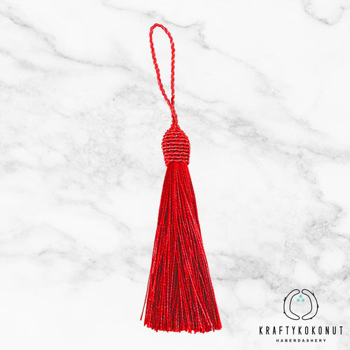 Bright Red Tassels - 2pcs