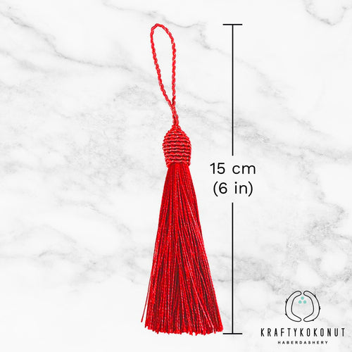 Bright Red Tassels - 2pcs