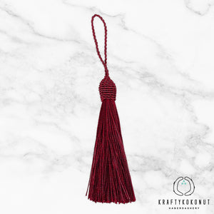 Burgundy Tassels - 2pcs