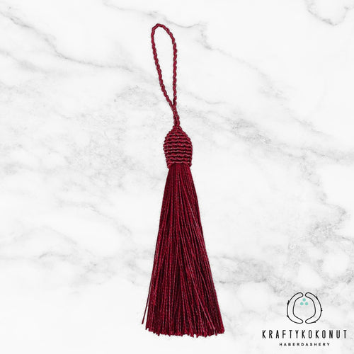 Burgundy Tassels - 2pcs