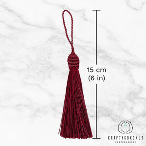 Burgundy Tassels - 2pcs