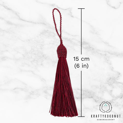 Burgundy Tassels - 2pcs