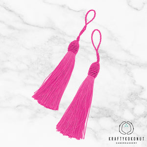 Hot Pink Tassels - 2pcs