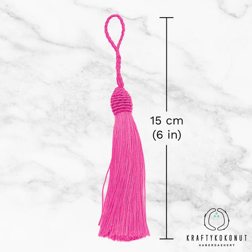 Hot Pink Tassels - 2pcs