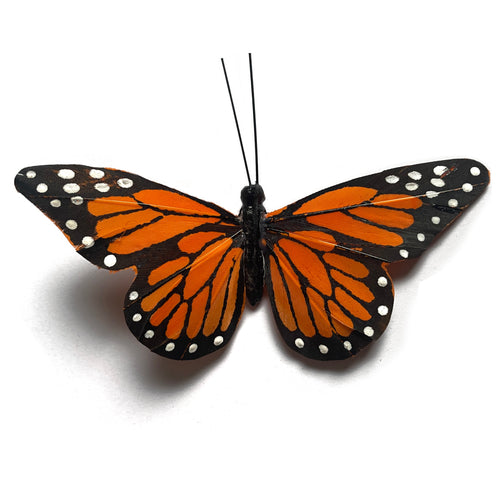 Orange Monarch Feather Butterflies