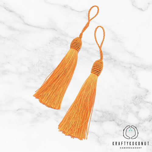 Orange Tassels - 2pcs