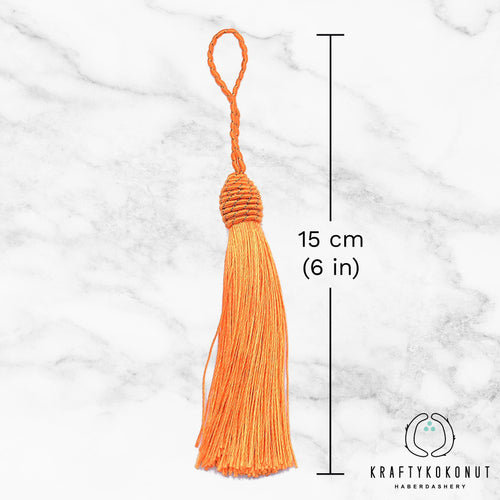 Orange Tassels - 2pcs