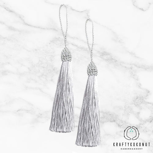 Silver Tassels - 2pcs