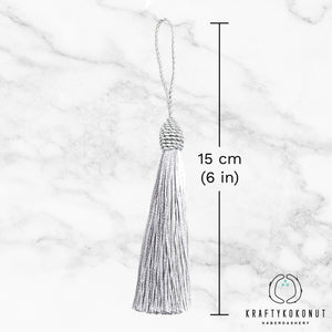 Silver Tassels - 2pcs