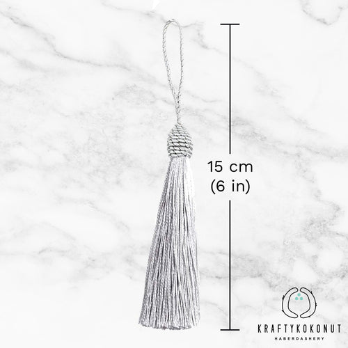 Silver Tassels - 2pcs