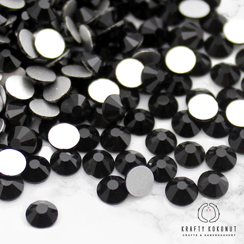 Krafty Kokonut® Jet Grade-A Glass Rhinestones