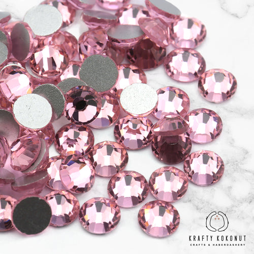 Krafty Kokonut® Light Rose Grade-A Glass Rhinestones