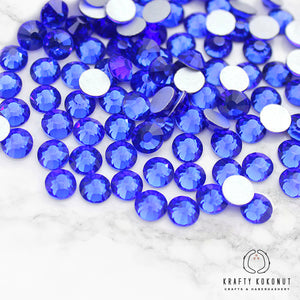 Krafty Kokonut® Sapphire Blue Grade-A Glass Rhinestones