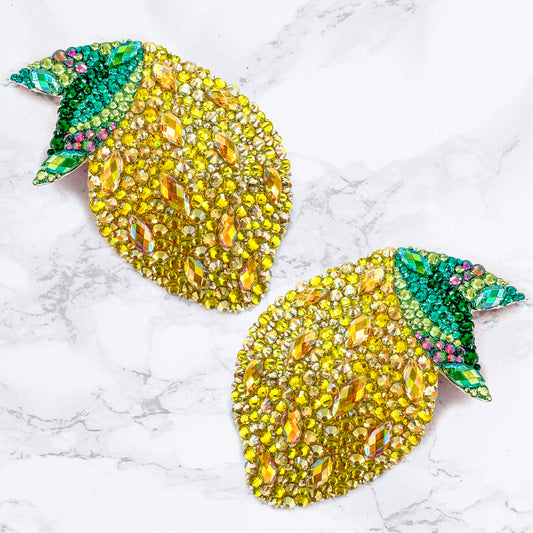 Lemon Nipple Pasties or Tassels, handmade by The Playful Pear