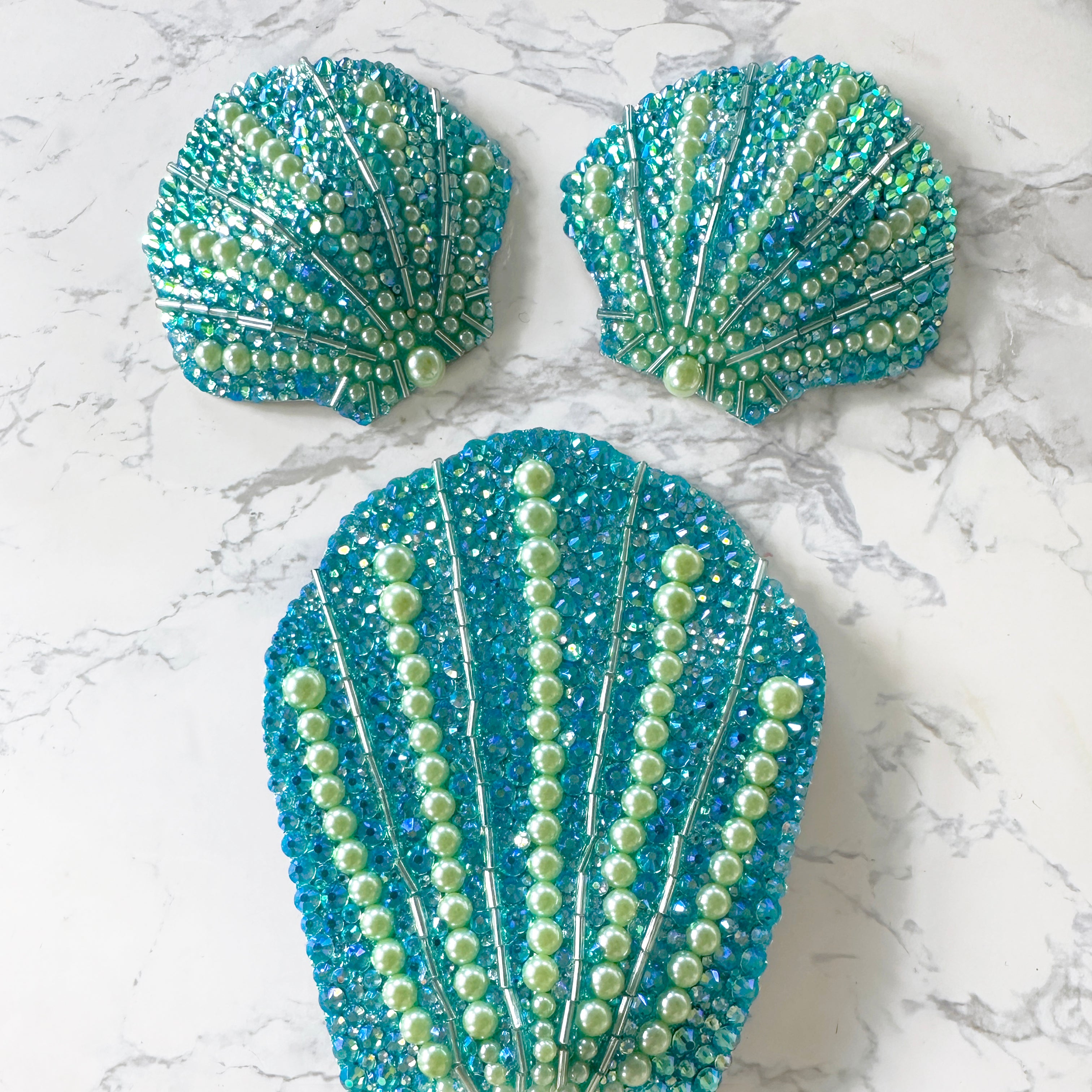 Mermaid Cove Seashell Merkin Set