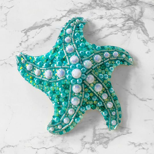 Pacific Teal Starfish Pasties or Tassels, handmade by The Playful Pear