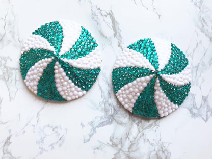 Candy Swirl Nipple Pasties, handmade by The Playful Pear — view 2
