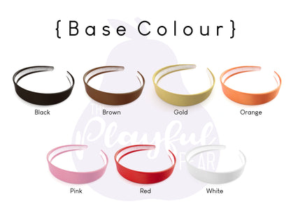 Base colour options available for Birthday Cake Candle Headpiece