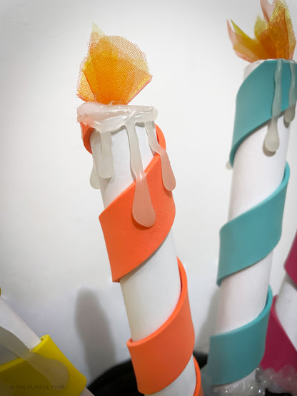 Birthday Cake Candle Headpiece, handmade by The Playful Pear — view 3