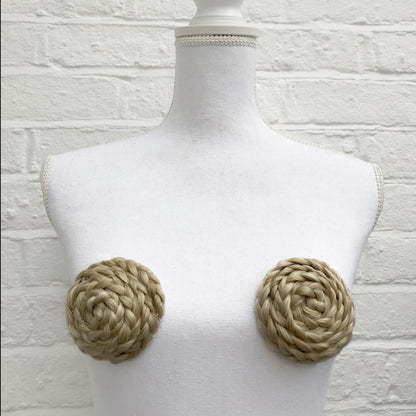 Viking Braid Nipple Pasties, handmade by The Playful Pear
