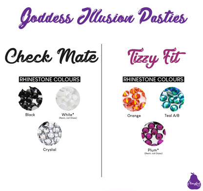 Goddess Illusion Burlesque Pasties, handmade by The Playful Pear — view 4