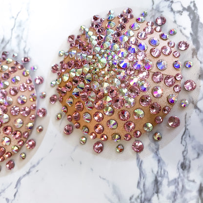 Two Tone Illusion Pasties, handmade by The Playful Pear — view 3