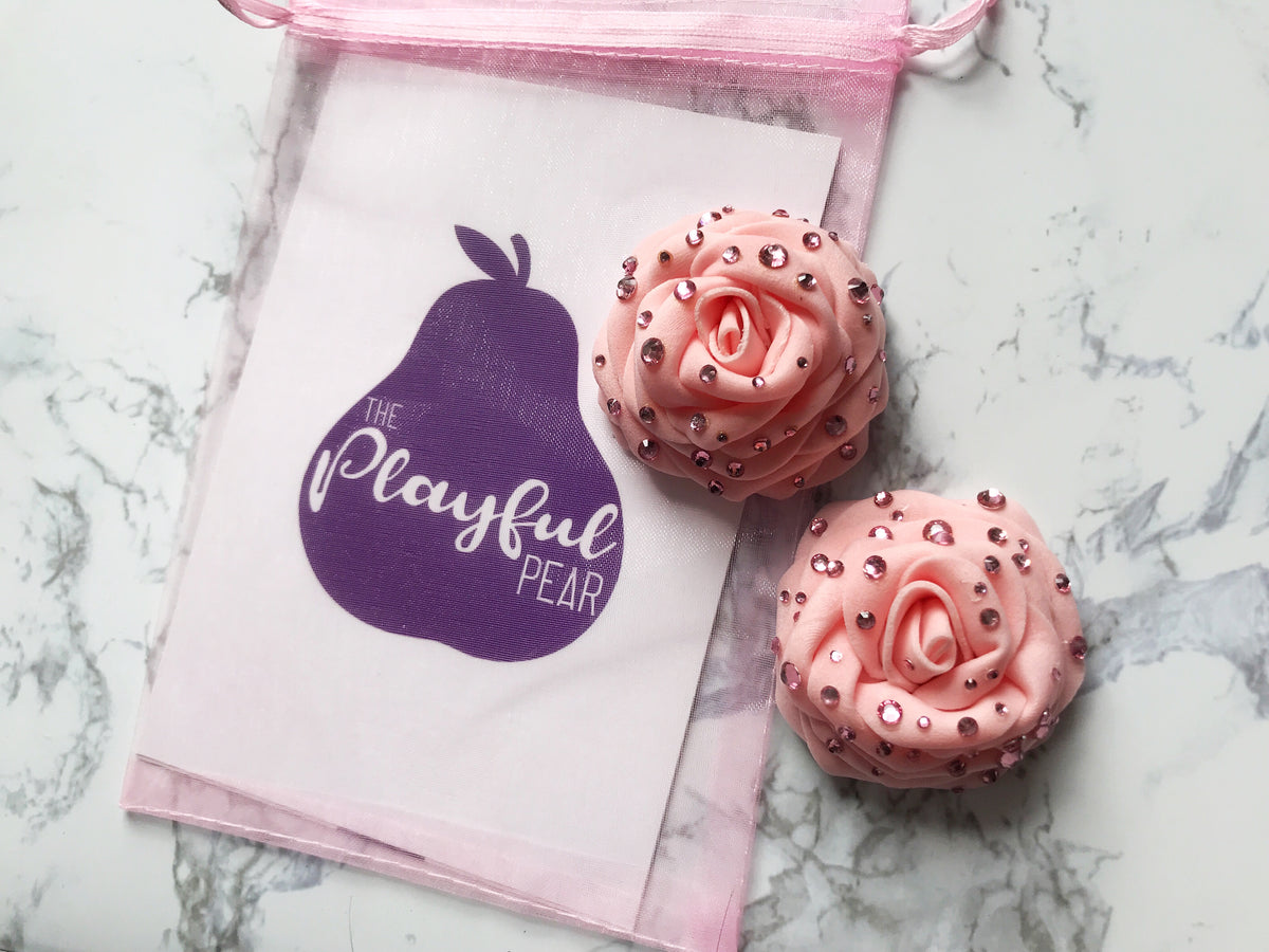 Ethereal Rose Nipple Pasties, handmade by The Playful Pear — view 3