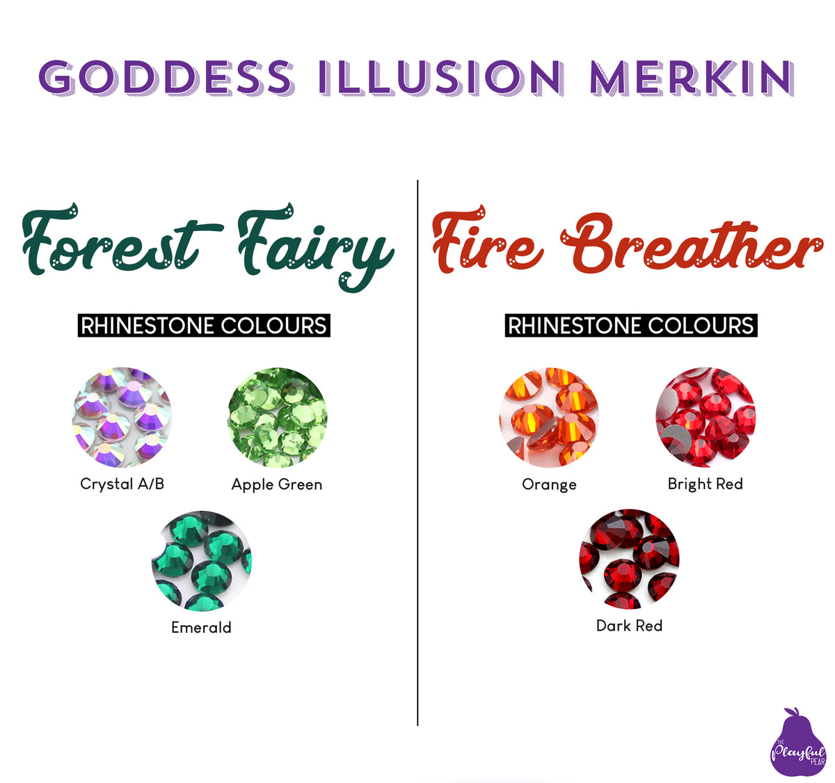 Goddess Illusion Burlesque Merkin, handmade by The Playful Pear — view 3