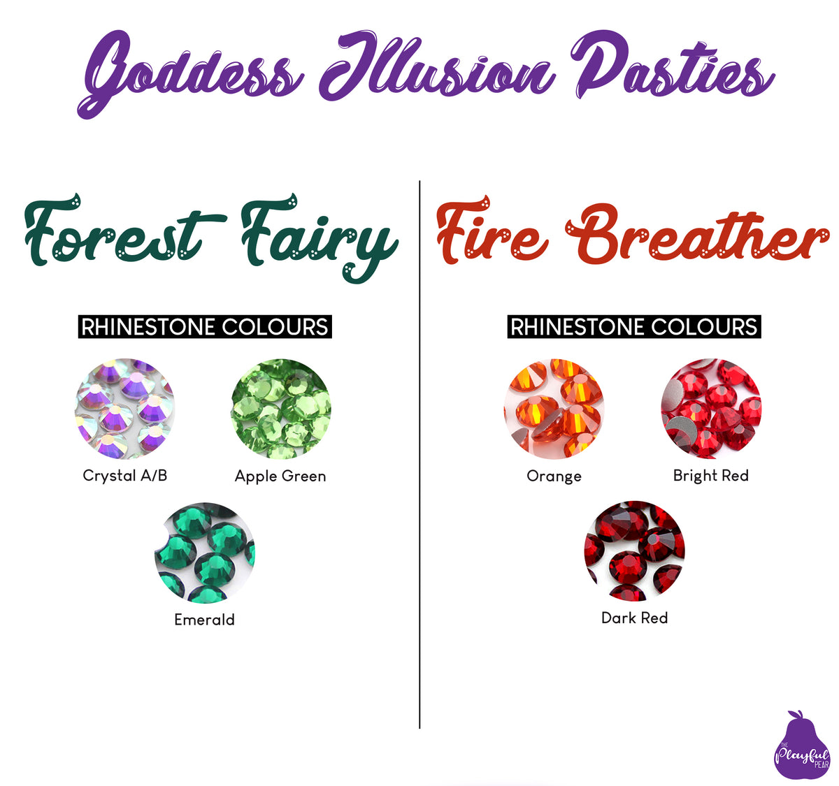 Goddess Illusion Burlesque Pasties, handmade by The Playful Pear — view 5