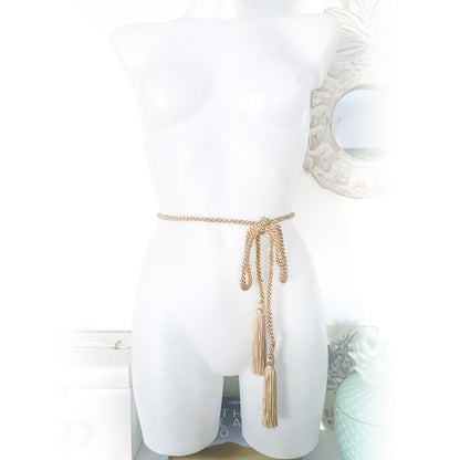 Greek Goddess Tassel Belt, handmade by The Playful Pear