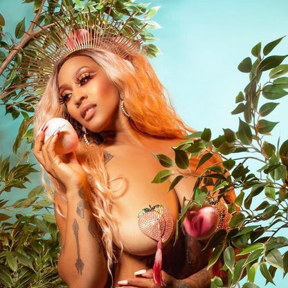 Peach Nipple Tassels, handmade by The Playful Pear — view 2