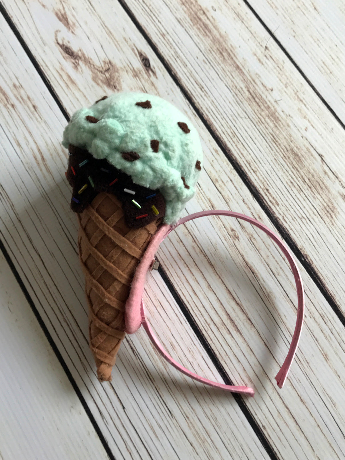 Ice Cream Cone Headpiece, handmade by The Playful Pear — view 4