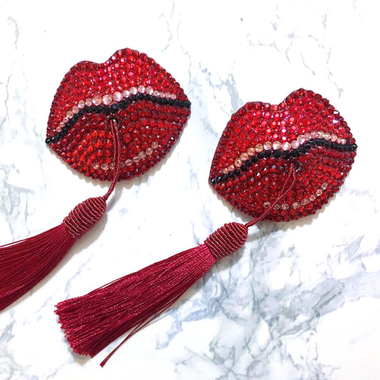 Lipstick Nipple Pasties or Tassels, handmade by The Playful Pear
