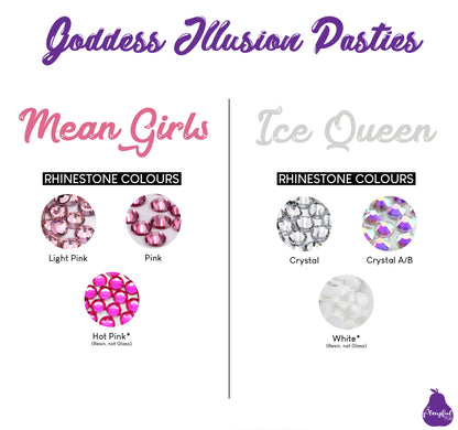 Goddess Illusion Burlesque Pasties, handmade by The Playful Pear — view 7